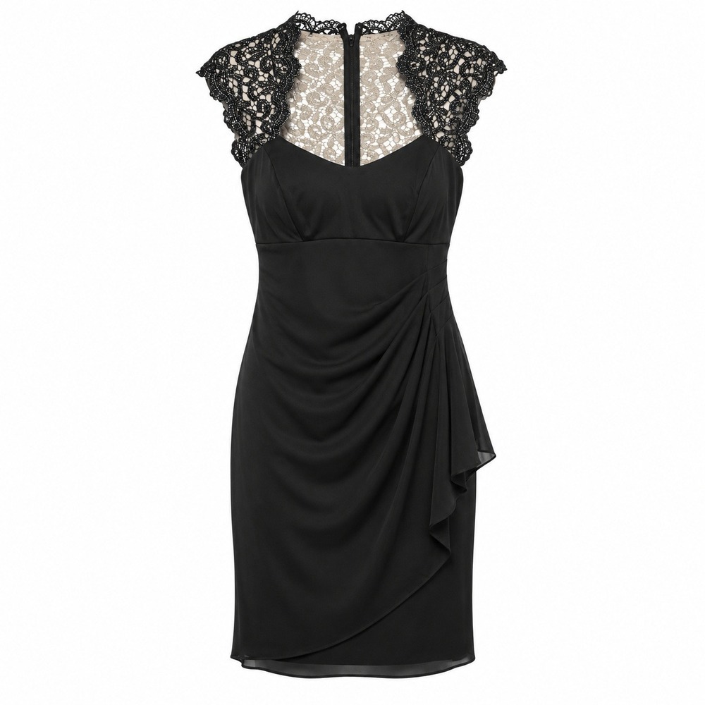 Xscape Whimsigoth Gothcore Sheath Dress Womens Size 8 Dark Romance Coquette
